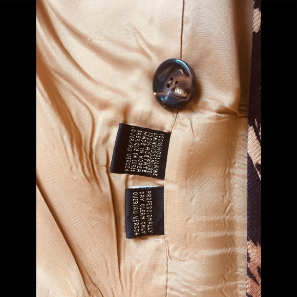 Dana Buchman 3/4 Car-length Coat - Tiger Print - 100% Wool - Picture 6 of 7